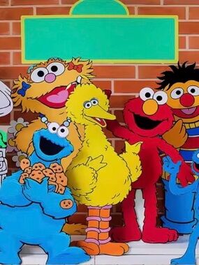 Sesame Street Character Print - Big Bird, Zoe, Elmo,Grouch, Ernie, Grover Cookie